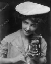 Woman With Her Camera 1909 Classic 8 by 10 Reprint Photograph