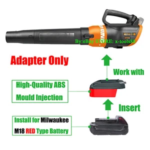 1 Adapter Upgrade for WORX 20V USA Version Tool To for Milwaukee M18 RED Battery - Picture 1 of 10