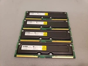 Elpida (4x) 256 MB 1GB Total Rambus ECC Rimm PC-800 Memory RAM MC-4R256FKE6D-845 - Picture 1 of 5