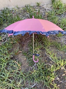 1980s 90s ShedRain Kids Rain Essentials Umbrella Purple Navy Blue Good Condition - Picture 1 of 12