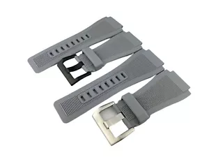 24 mm Gris Correa de Goma Suave Banda Ajustada Reloj Bell&Ross BR-01 BR-03 Hebilla/Cierre - Imagen 1 de 12