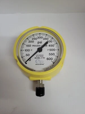 3D-ACCU-DRIVE 0-600 PSI PROCESS GAUGE, INCONEL X-750. P/N 24504-28C94 - Image 1 of 4
