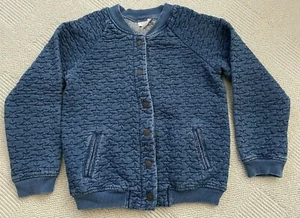 Cat and Jack Quilted Soft Denim Jacket Stars Girls Size L 10/12 - Picture 1 of 9