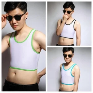 Women Chest Breast Binder Lesbian Tomboy FTM Buckle Vest Crop Tops Bandage - Picture 1 of 15
