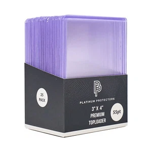 Platinum Protectors 55pt Toploaders Trading Card Sleeves Plastic Card Holders - Picture 1 of 4