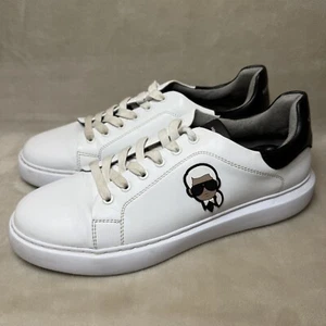 Karl Lagerfeld Herren Karl Head Leder Sneaker - (weiß) Größe 11 - Bild 1 von 13