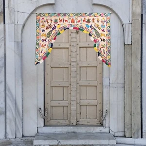 Vintage Patchwork Window Wall Hanging Indian Embroidered Toran Door Hanging - Picture 1 of 6