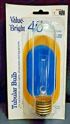Value-Bright 40T10/CL  40 Watt T10 Standard Medium Base Clear Tubular Bulb  New  - Image 1 of 3