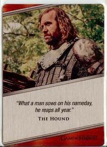Game of Thrones Iron Anniversary S2 Expressions Metal Card #E24 The Hound - Picture 1 of 2