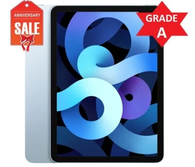 Apple iPad Air 4th - 64GB 256GB, WiFi, Cellular Unlocked, Gray Silver Green Blue - Image 1 of 2