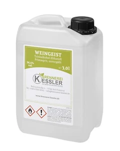 3L Prima Sprit, Alkohol, Ethanol, Weingeist 96,4%vol. - Brennerei Keßler