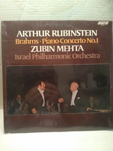 BRAHMS Piano Concerto No. 1 Rubinstein Mehta Israel LP 1978 London BRAND NEW  - Picture 1 of 4