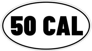 .50 Bullet Gun Ammo 50 Cal Oval Car Window Laptop Decal - Picture 1 of 1