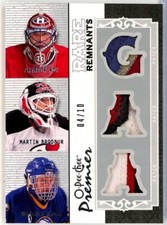 2008-09 OPC Premier Rare Remnants Triples PATCH #BHR Brodeur / Hasek / Roy 04/10