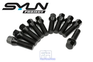 10x Syun 39mm Cone Taper Seat 14x1.5 17Hex Wheel Rim Extend Long Lug Bolt Black - Picture 1 of 3