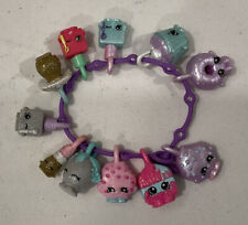 Shopkins Charms and Bracelet Lot Of 10 Various Charms and One Bracelet Preowned