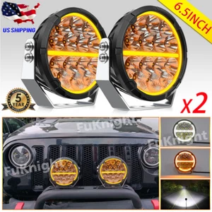 7" inch Round LED Offroad Driving Lights with DRL Spot Flood Combo Spotlight 4x4 - Picture 1 of 20