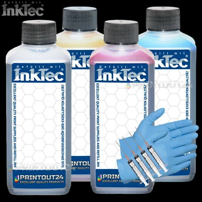 GEFÜLLT MIT INKTEC® 400ml InkTec® Nachfüll Tinte refill ink für Canon GI490 GI590 GI790 GI890 GI990