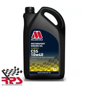 Millers Oils CSS 10w40 Motorsport Engine Oil 5L SEMI SYNTHETIC NANODRIVE - Picture 1 of 10