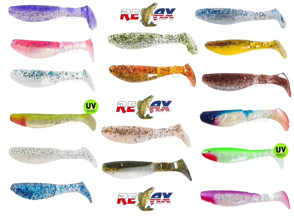 4x Relax Kopyto Classic 3"-  8 cm Gummifisch Barsch Forelle  Hecht Zander Köder - Bild 1 von 1