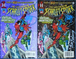 SPECTACULAR SCARLET SPIDER #1-NEWSSTAND & DIRECT-SIGNED STAN LEE-PALMIOTTI-MORE! - Picture 1 of 14