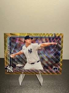 2025 Topps Chrome Baseball Logofractor - Gerrit Cole Gold /50 Yankees - Picture 1 of 3
