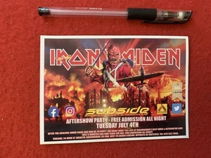 IRON MAIDEN SUBSIDE BIRMINGHAM AFTER SHOW PARTY FLYER 4/7/23 NR MINT FREE POST - Imagen 1 de 1