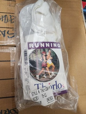 Lot 3 Pack Thorlos JMX-11 Mini-crew Running Padded Sport Sock Sz Med Unisex USA - Image 1 of 4