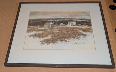 Lowell Ellsworth Smith Art Peninsula Ohio Rustic Landscape Painting Signed 18X15 - Image 1 of 4