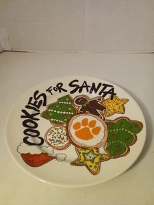 Magnolia Lane Clemson Tigers Biscotti per Babbo Natale Piatto Vacanze Natale 10,5" - Foto 1 di 10