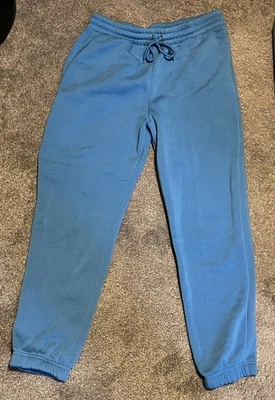 Женские тренировочные штаны Rue21 синие размер L сужающиеся крой эластичные на шнурке на талии - Изображение 1 из 3