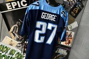 Vintage Reebok Tennessee Titans Eddie George Jersey 50 Stitched - Picture 1 of 15