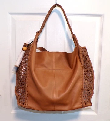 The Sak Los Feliz Genuine Leather Large Tote Boho Hobo Bag, Tobacco Moroccan NWT - Image 1 of 4