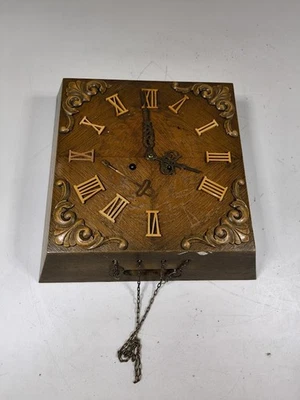 Vintage Wooden Wall Clock - Working, Signs of Use - Image 1 of 4