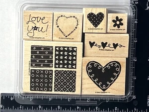 Stampin' Up! Juego de sellos montados en goma Loving Hearts temas mixtos amor - Imagen 1 de 6