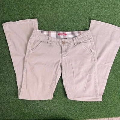 Vintage Y2K 2000s Unionbay Khaki Flared Low Rise Pants Sz 7  - Image 1 of 4
