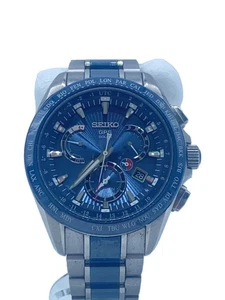 SEIKO Astron 8X53-0AB0-2 Solar GPS Men's Watch Analog Stainless Steel Navy - Picture 1 of 11