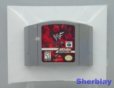 WWF Attitude Nintendo 64 1999 Authentic Stone Cold The Rock Wrestling WWE Tested - Image 1 of 4