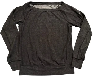 NIKE Dri Fit Athleisure Gray Epic Crew Long Sleeve Shirt Top womens Small 450777 - Picture 1 of 4