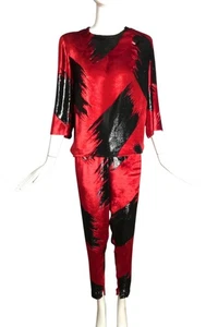 PIERRE CARDIN (HAUTE COUTURE)- 1996 2pc Velvet Pant Ensemble, Size 6 - Picture 1 of 8