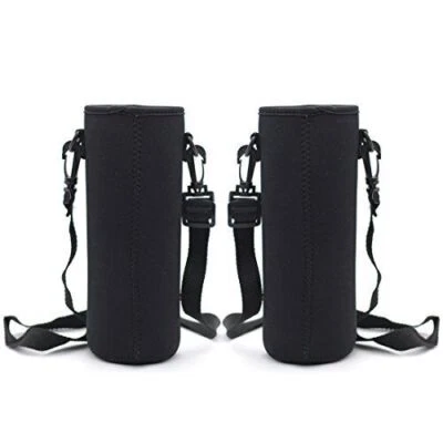  Paquete de 2 botellas de agua de vidrio de neopreno de 32 oz con funda aislante botella de 32 oz   Foto 1 de 4