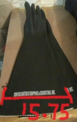 GUANTES DE GABINETE DE CHORRO DE ARENA SIN COSTURAS PREMIUM DE ALTA RESISTENCIA DE 31" DE 10" DE DIÁMETRO Foto 1 de 2