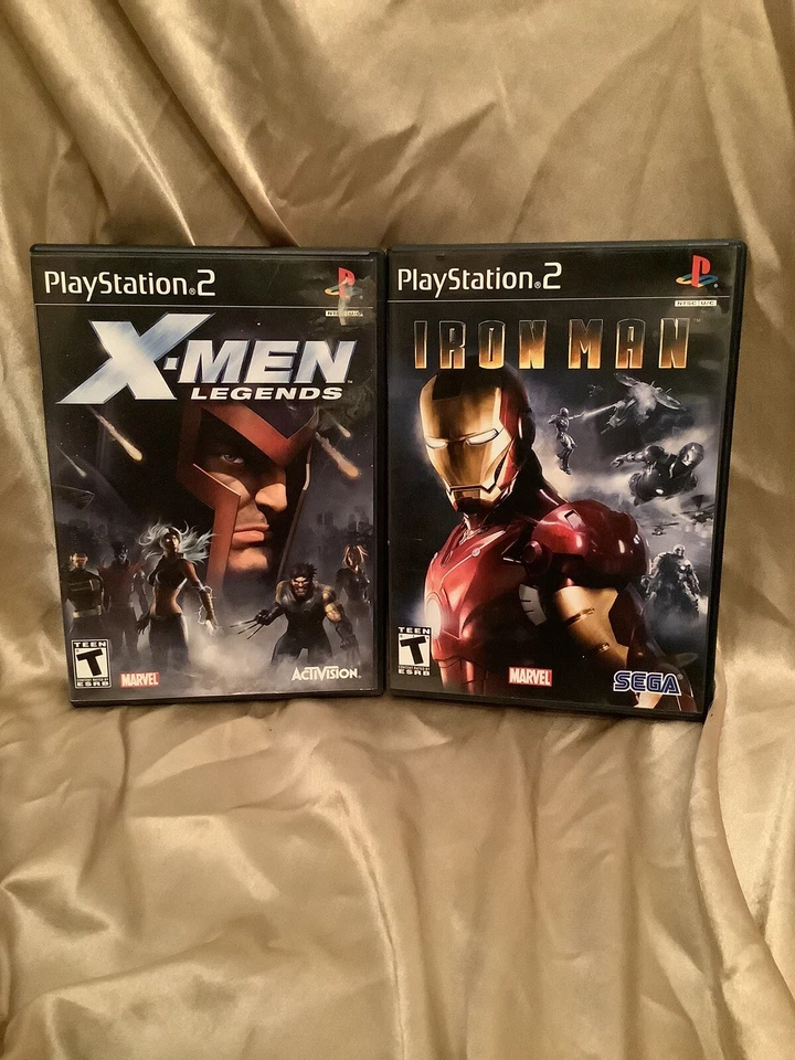 Playstation 2 PS2 Marvel X-men Legends & Iron Man LOT of 2 CIB Tested & Working - Image 1 of 4