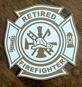 Retired Firefighter Decal 4" - Picture 1 of 1