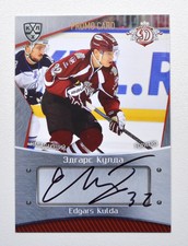 2015-16 Sereal KHL PROMO CARD Dinamo Riga Autograph #DRG-A15 Edgars Kulda