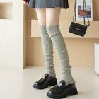 Harajuku Jk Leg Warmers Solid Color Leg Socks Knitted Leg Cover  Pile Socks