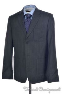 STEVEN ALAN Classic Gray Striped 100% Wool Jacket Pants SUIT Mens - 40 R