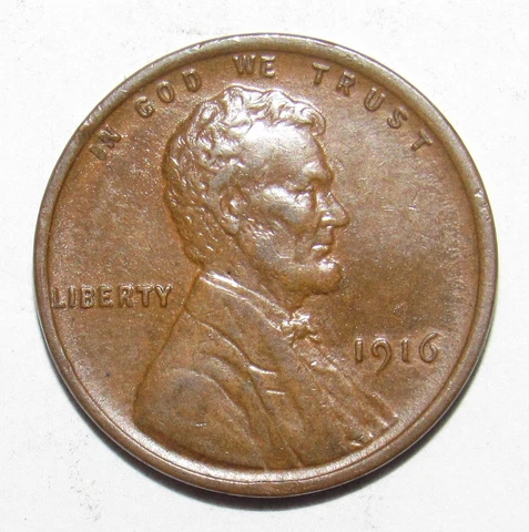 1916 Lincoln Cent XF (S6) Cover