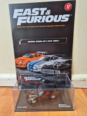 1/43 ALTAYA FAST AND FURIOUS COLLEZIONE - HONDA S2000 NERA 2001 AUTO DIECAST #17 - Immagine 1 di 3