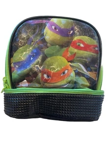 2016 Teenage Mutant Ninja Turtle Soft Sided Lunch Box 2 Compartments Never Used - Picture 1 of 9